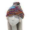 Tie Dye Knitted Patchwork Bobble Hat