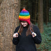 Chunky Rainbow Earflap Hat