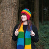 Chunky Rainbow Earflap Hat