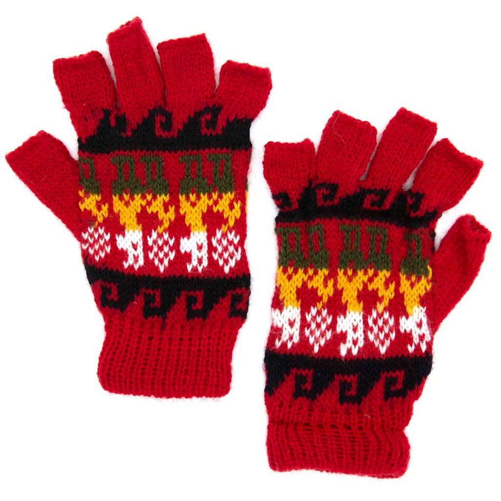 Llama Fingerless Gloves-Gloves-Siesta Crafts