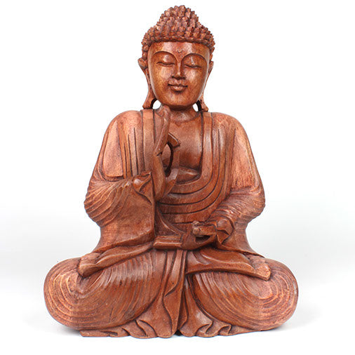 Larger Handcarved Sitting Buddha