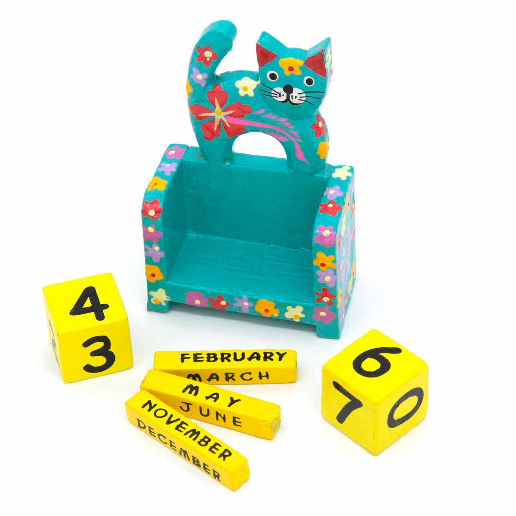 Cat Perpetual Calendar-Office & Stationery-Siesta Crafts