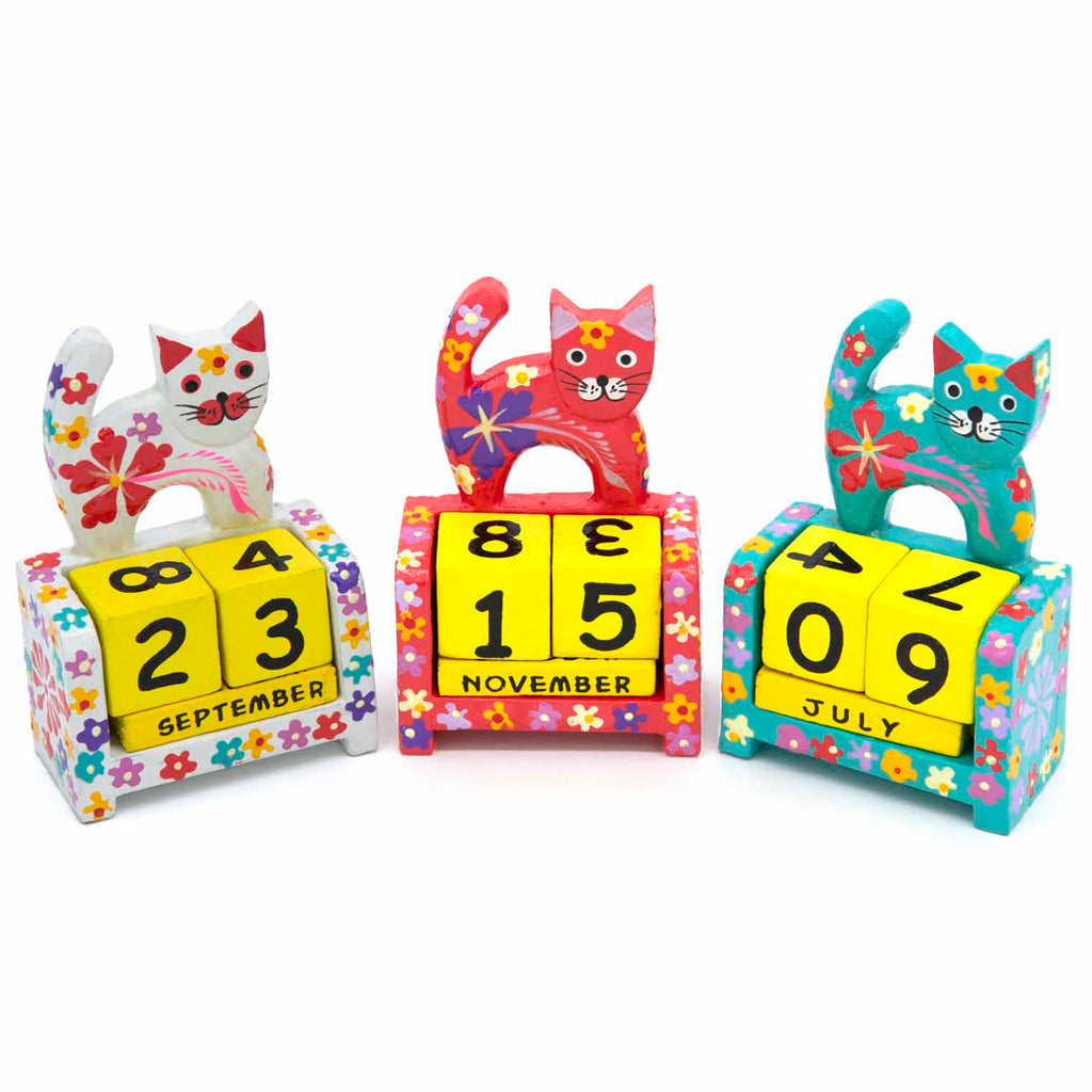 Cat Perpetual Calendar-Office & Stationery-Siesta Crafts