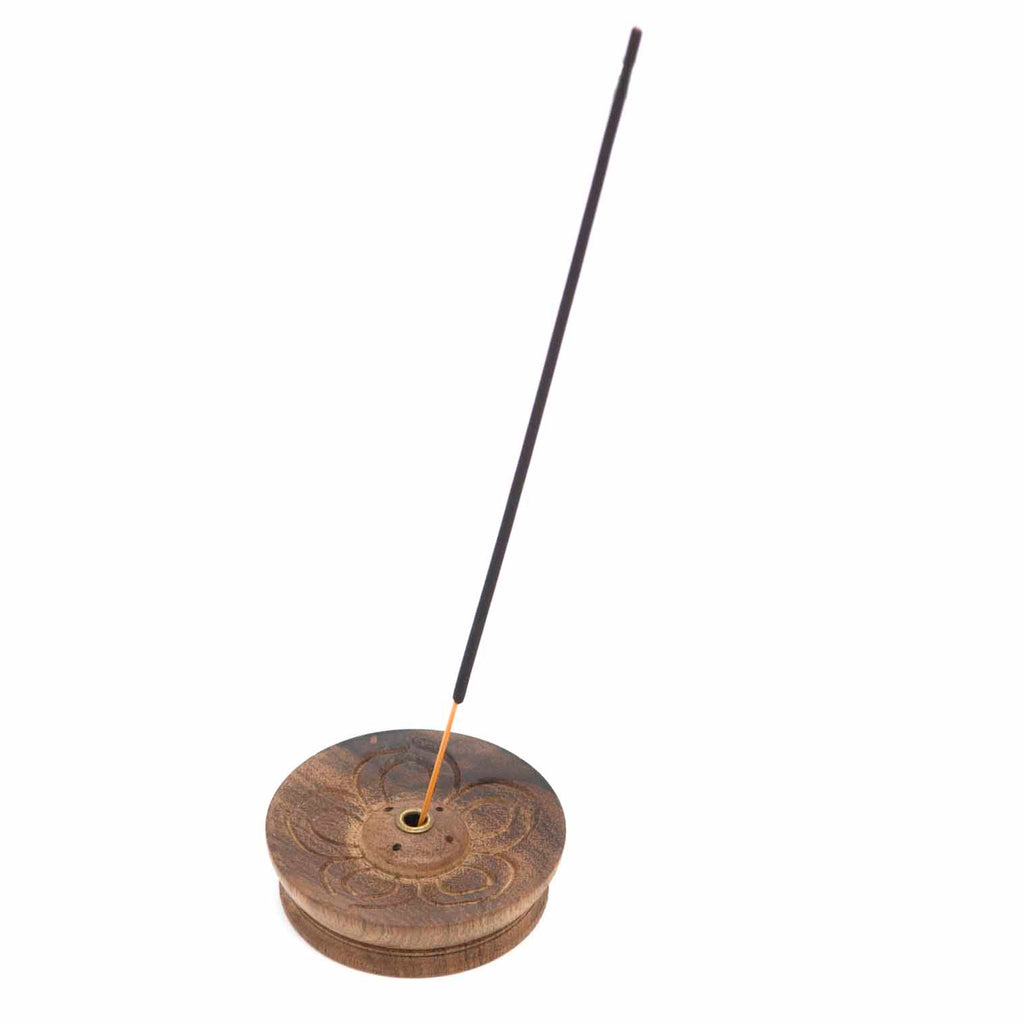 Dark Wood Incense Holder-Incense Holders-Siesta Crafts