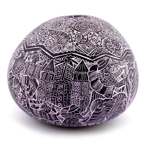 Artisan Intricate Folk Art Gourd No.1