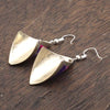 Diamond Shell Peruvian Fabric Earrings