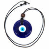 Large Glass Evil Eye Necklace-Necklaces & Pendants-Siesta Crafts