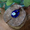 Large Drop Glass Evil Eye Necklace