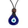 Small Drop Glass Evil Eye Necklace-Necklaces & Pendants-Siesta Crafts