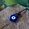 Small Drop Glass Evil Eye Necklace