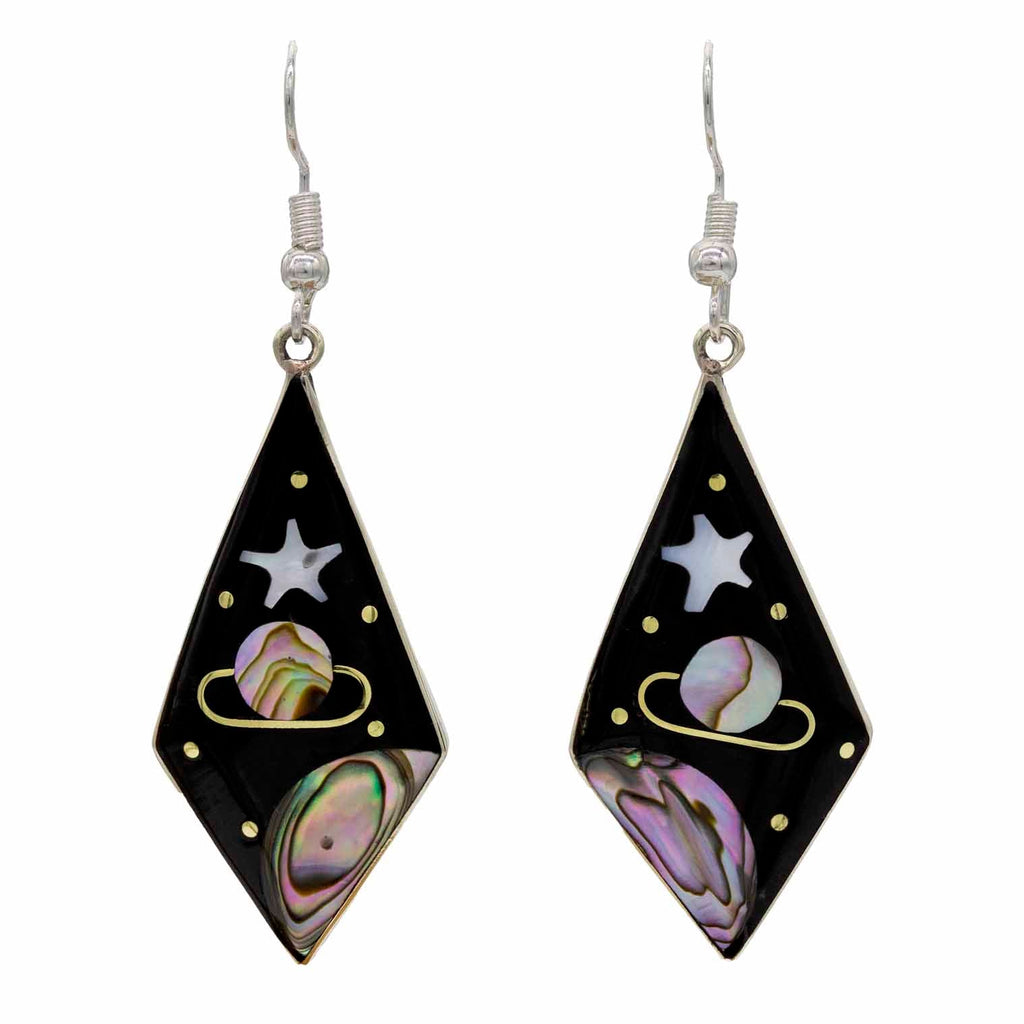 Saturno Diamond Earrings-Earrings-Siesta Crafts