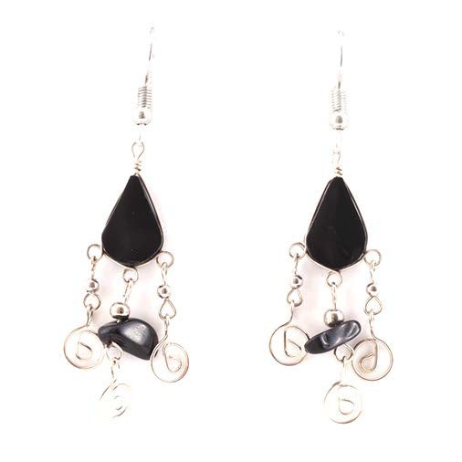 Spiral Drop Earrings-Earrings-Siesta Crafts