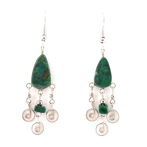 Spiral Drop Earrings-Earrings-Siesta Crafts