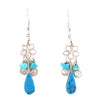 Flower Stone Drop Earrings