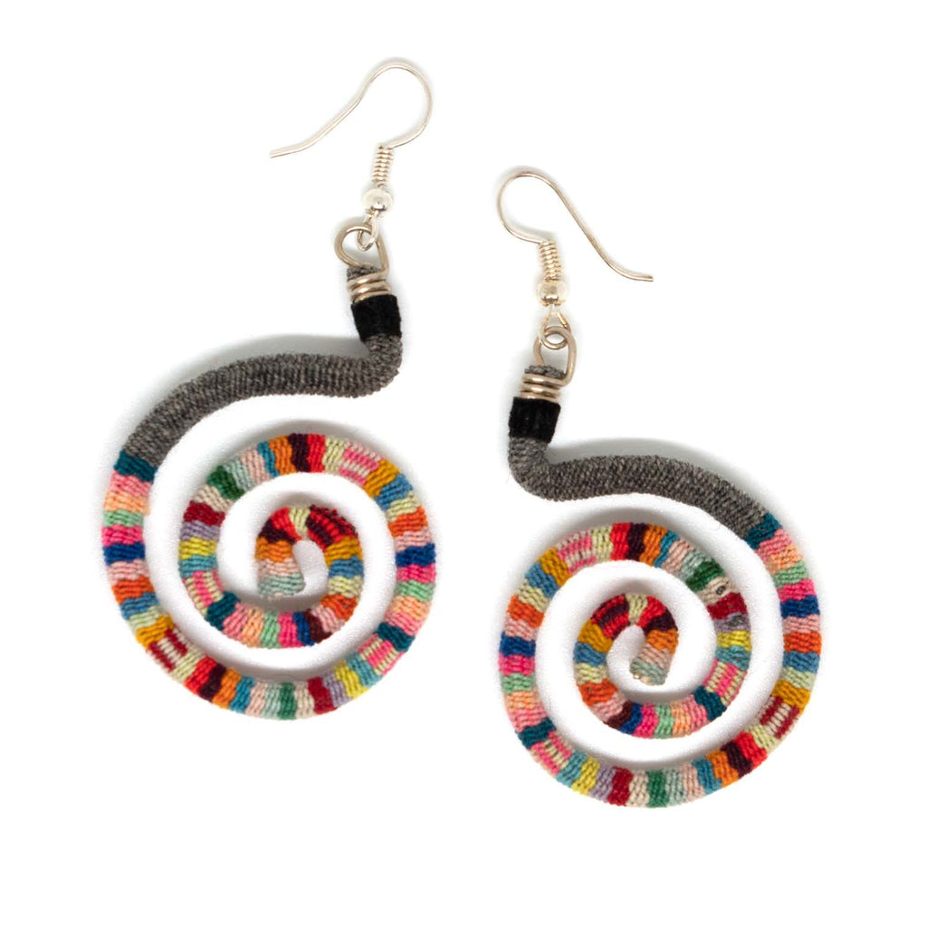 Vintage Manta Spiral Earrings-Earrings-Siesta Crafts