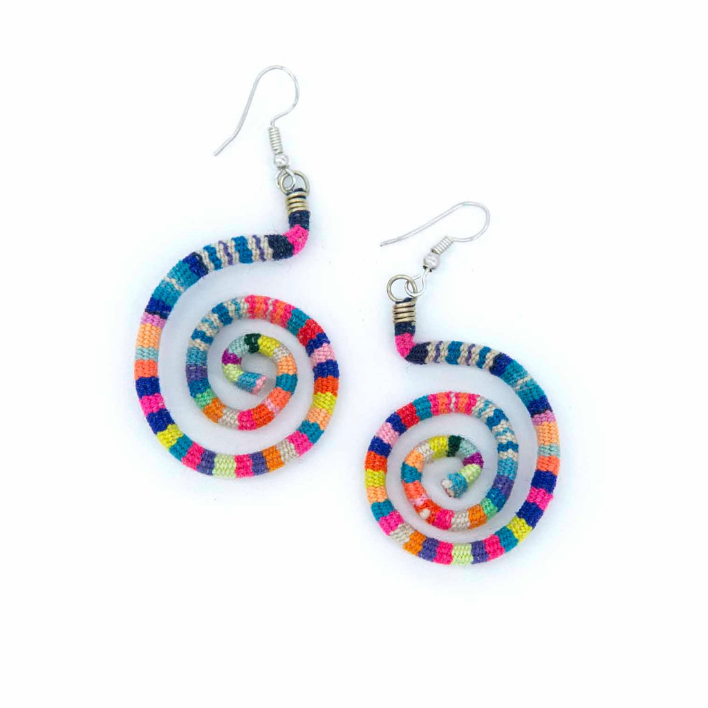 Vintage Manta Spiral Earrings-Earrings-Siesta Crafts