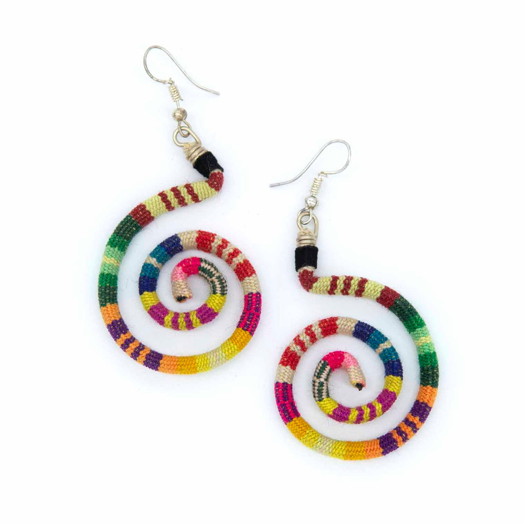 Vintage Manta Spiral Earrings-Earrings-Siesta Crafts