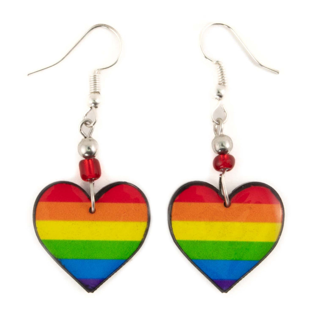 Rainbow Heart Earrings