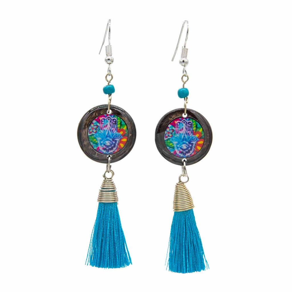 Mandala Tassel Earrings