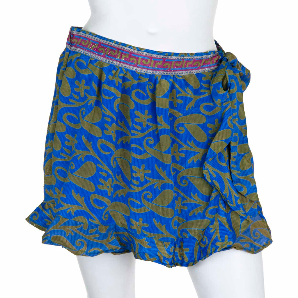 Recycled Sari Flap Shorts-Shorts-Siesta Crafts