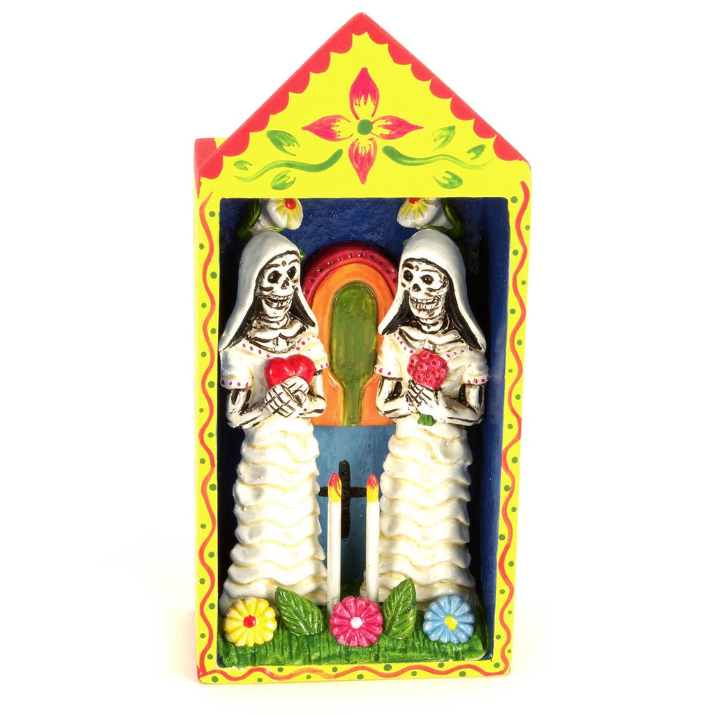 Tall Wedding Retablo - Two Brides