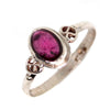 Garnet Stone Nepalese Silver Ring