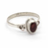 Garnet Stone Nepalese Silver Ring-Rings-Siesta Crafts