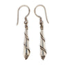 Obelisk Twist Nepalese Silver Earrings-Earrings-Siesta Crafts