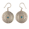 Round Mandala Silver Earrings-Earrings-Siesta Crafts