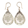 Endless Knot Tear Drop Silver Earrings