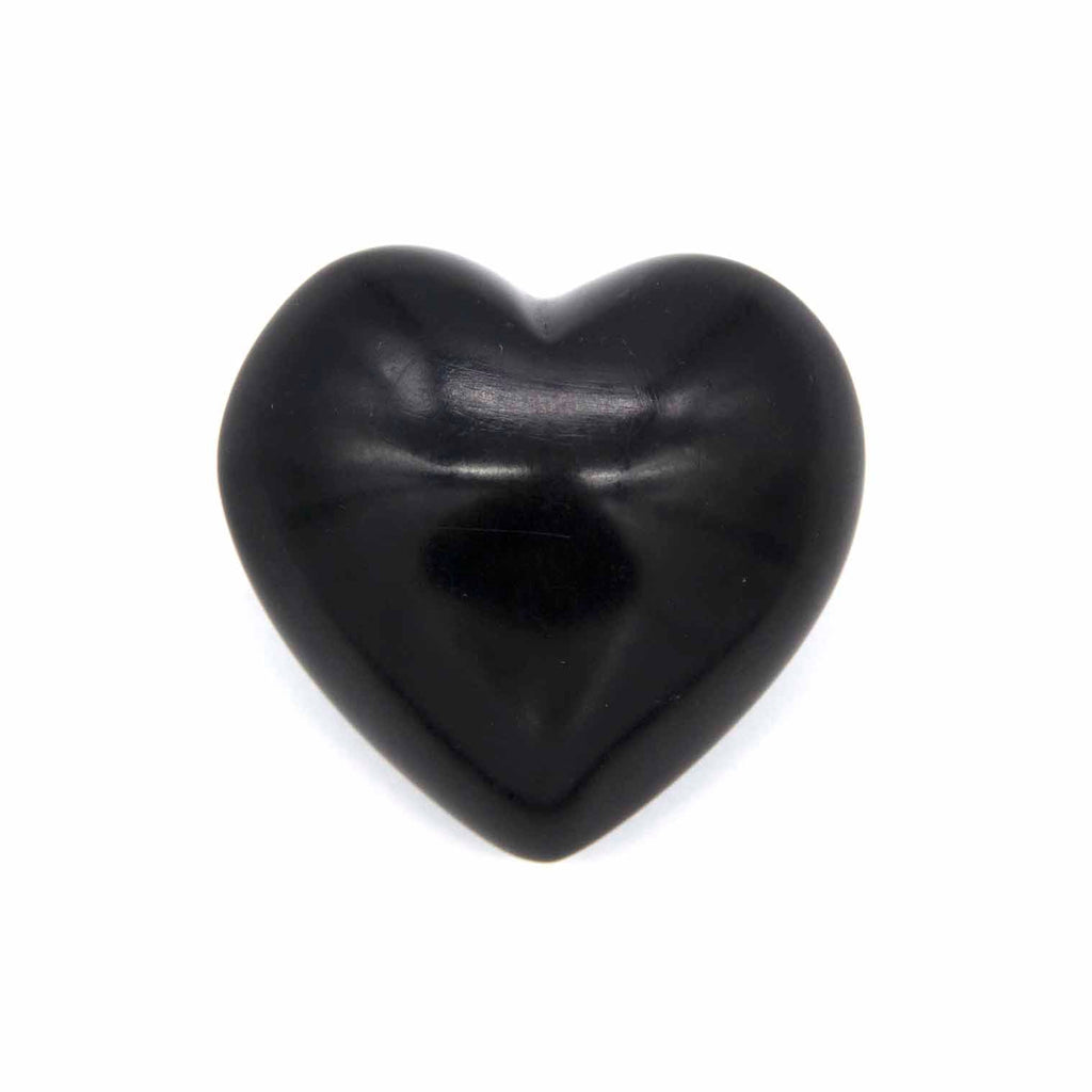 Black Soapstone Heart-Ornaments & Figurines-Siesta Crafts