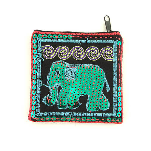 Sequin Elephant Pocket Purse