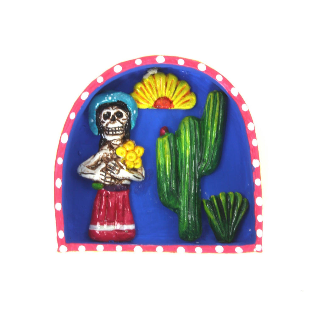 Lady with Flowers Retablo