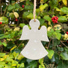 Angel Soapstone Christmas Decoration - Natural