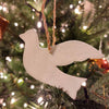 Dove Soapstone Christmas Decoration - Natural