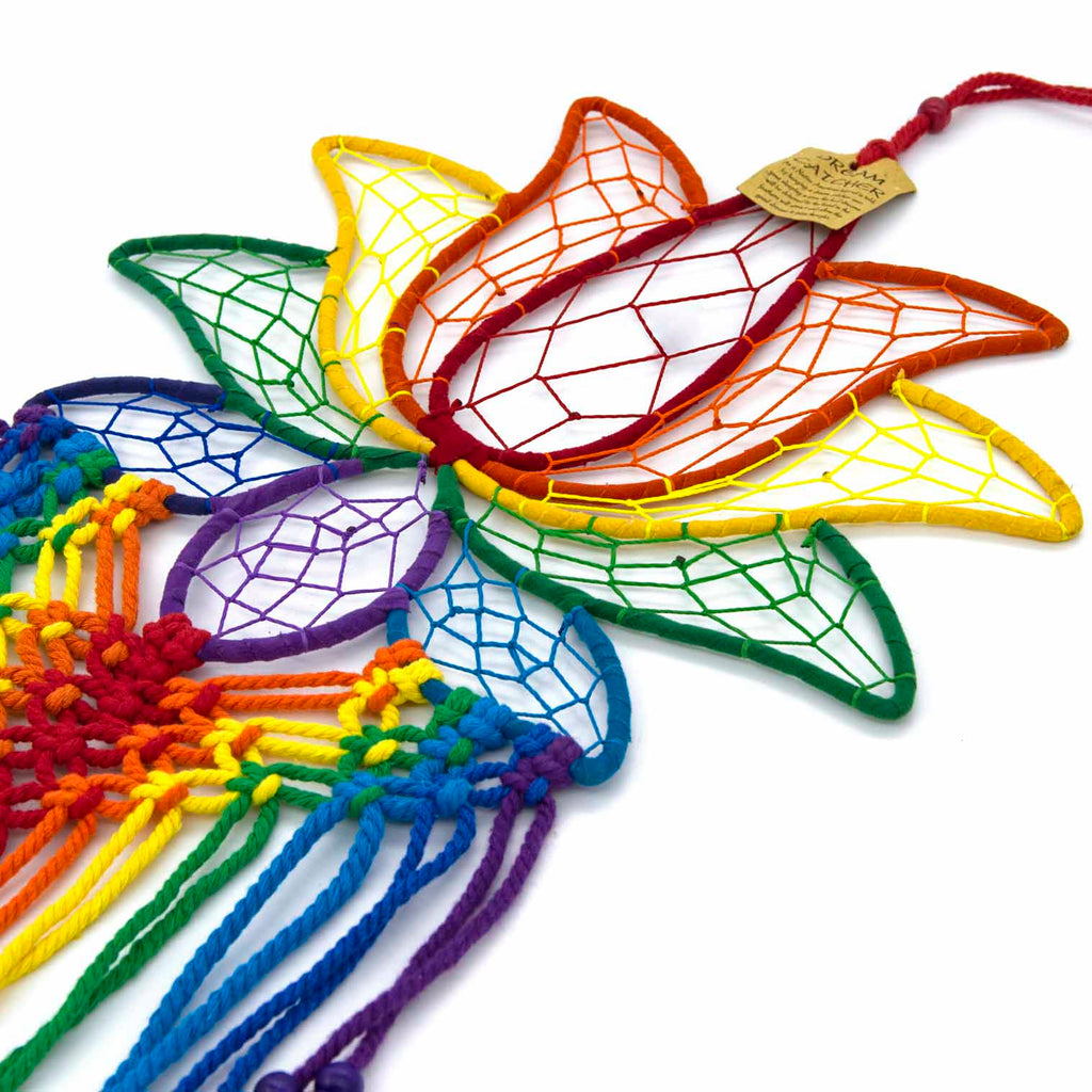 Rainbow Lotus with Beads-Home Décor-Siesta Crafts