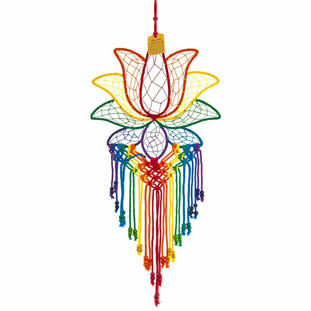 Rainbow Lotus with Beads-Home Décor-Siesta Crafts