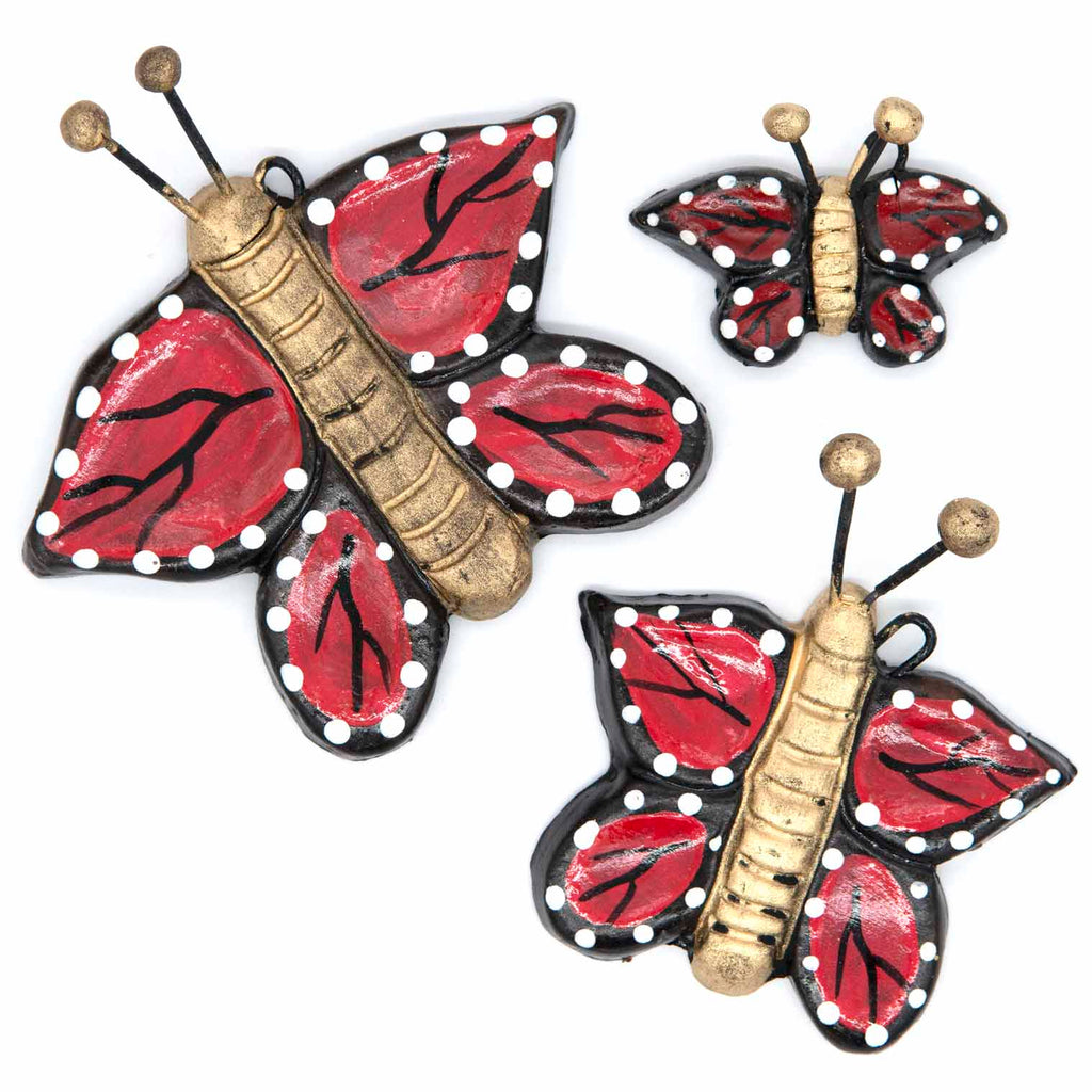 Mexican Ceramic Butterflies - Set of Three