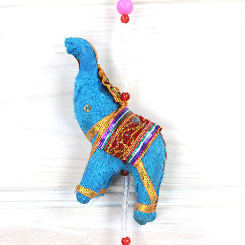 String of Elephants with Bell-Home Décor-Siesta Crafts