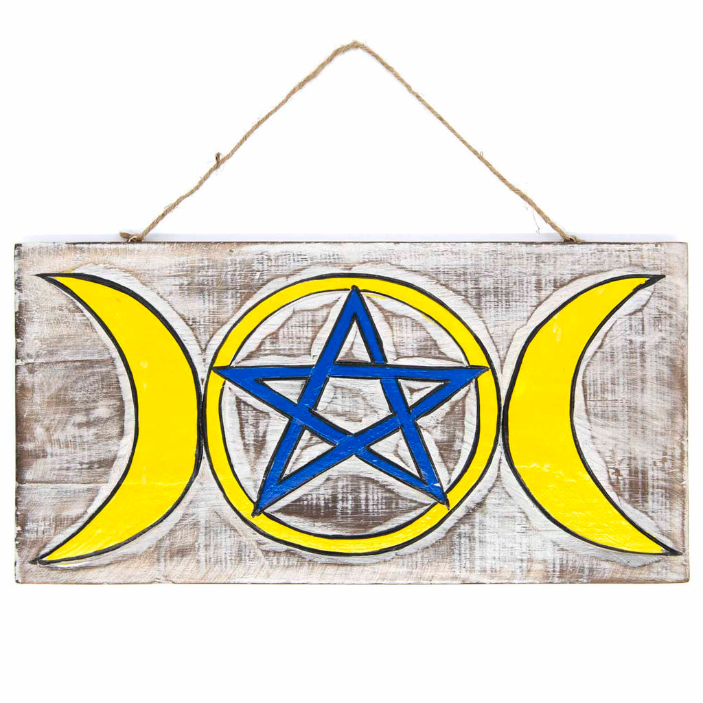 Triple Goddess Pentacle Plaque-Home Décor-Siesta Crafts