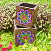 Nesting Storage Pots - Rainbow Mandala