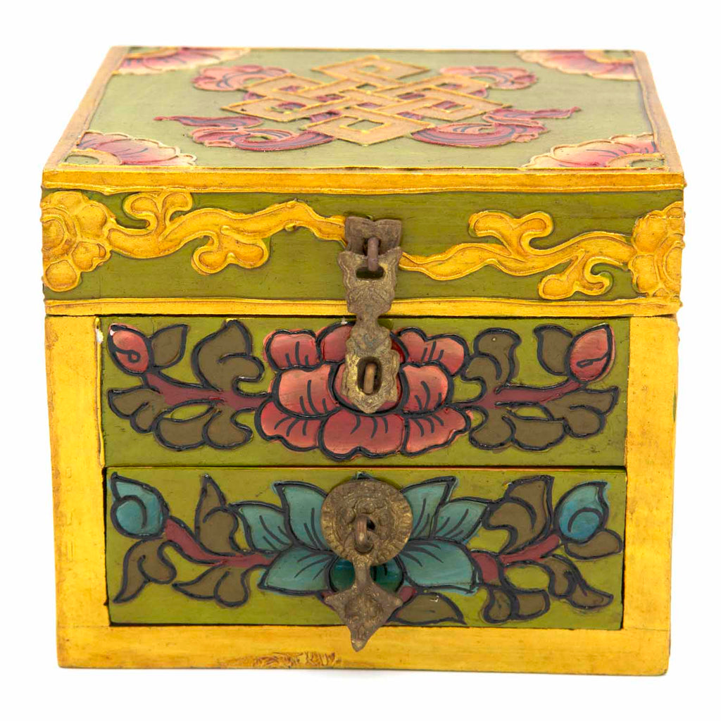 Tibetan Style Box with Drawer-Storage & Organisation-Siesta Crafts