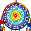 Extra Large Crochet Rainbow Dreamcatcher with Beads-Home Décor-Siesta Crafts