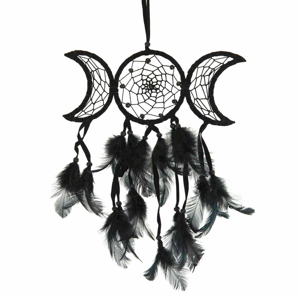 Small Black Triple Goddess Dreamcatcher