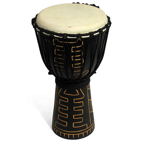 Dark Carved Good Quality Djembe 50cm