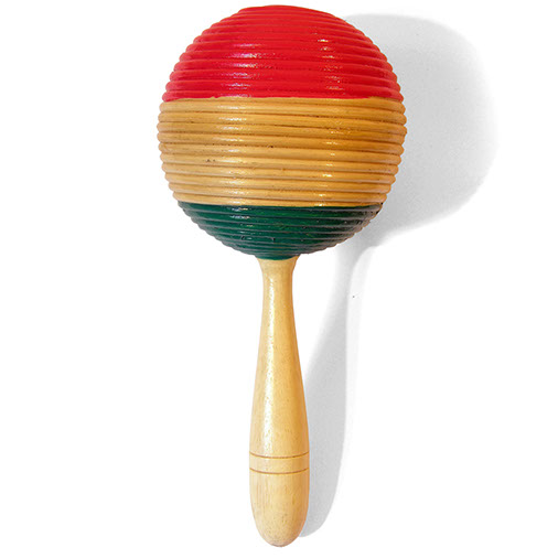 Painted Rattan Maraca-Shakers-Siesta Crafts