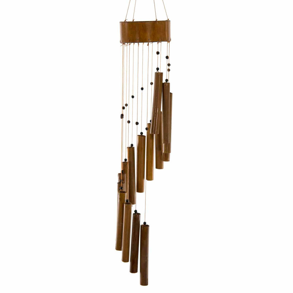 Spiral Bamboo Windchime-Garden & Outdoors-Siesta Crafts