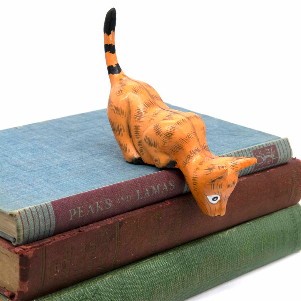 Ginger Shelf Cat-Ornaments & Figurines-Siesta Crafts