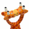 Kissing Cartoon Giraffes - 25cm