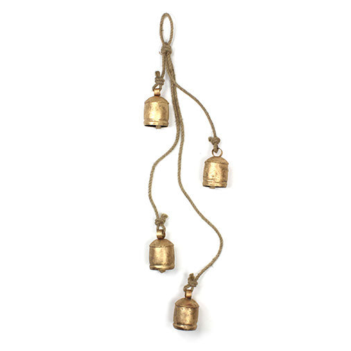 4 Large Bells on Rope-Home Décor-Siesta Crafts